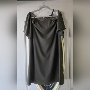 Krazy Kat Olive Green Fairy Off-Shoulder Mini Dress - 1X
